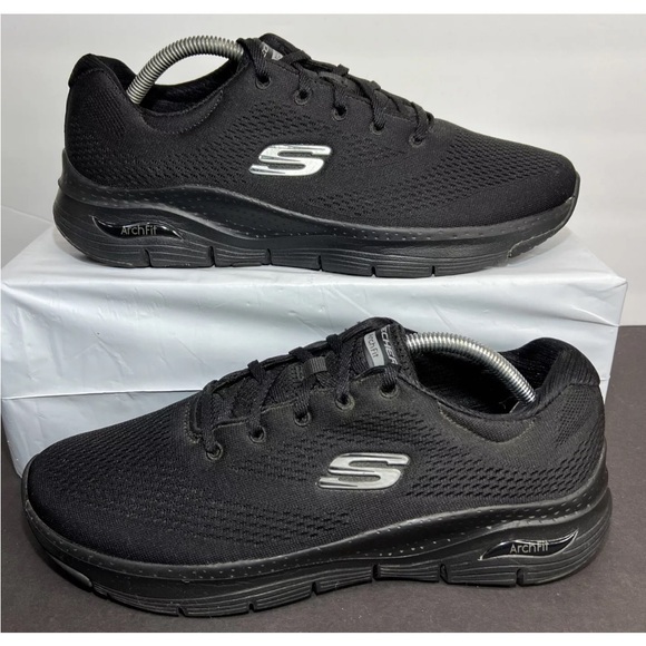 Skechers ArchFit Womens Big Appeal Walking/Running Black Mesh 149057 Sz 11M XLNT - Picture 1 of 11